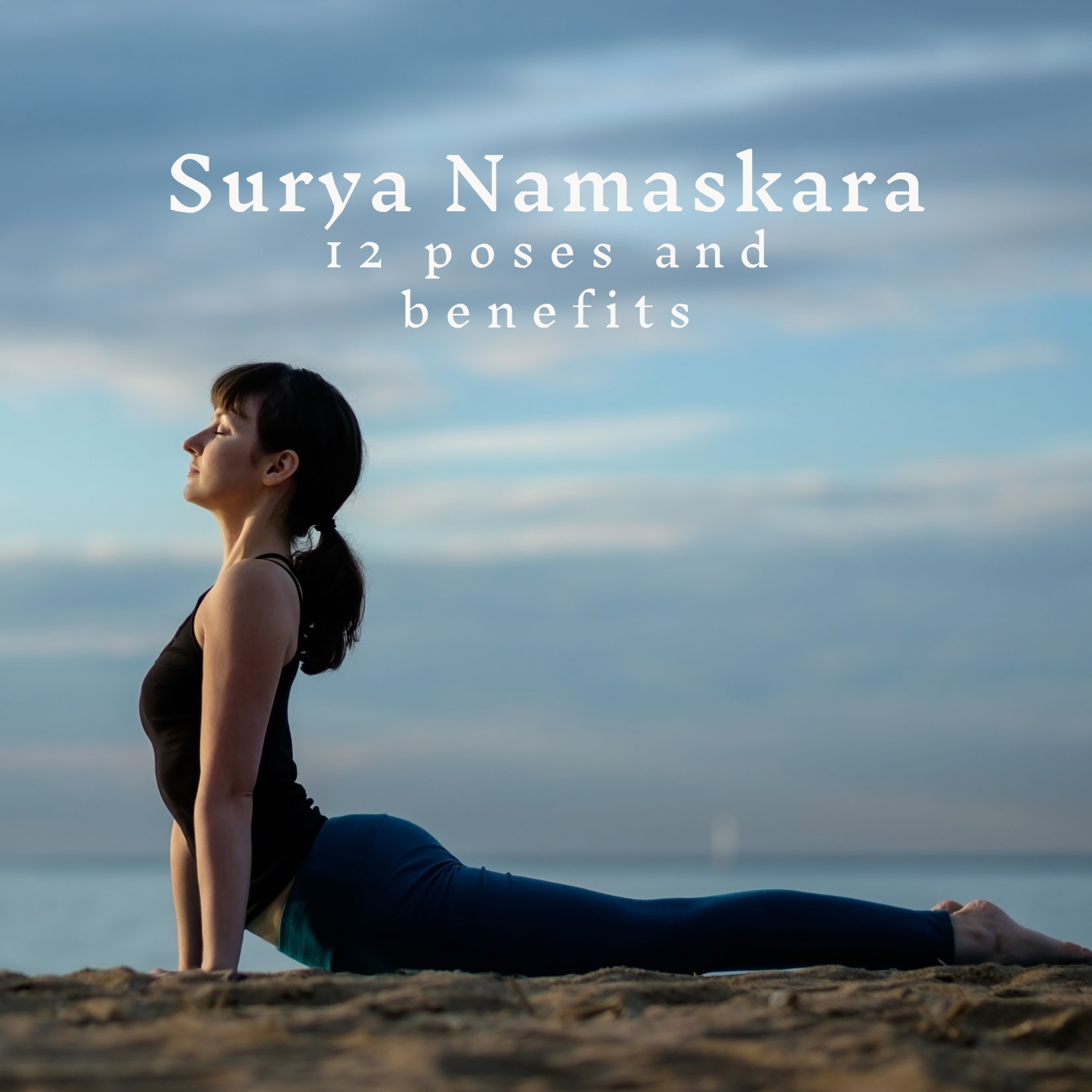 Yoga poses surya namaskara Royalty Free Vector Image
